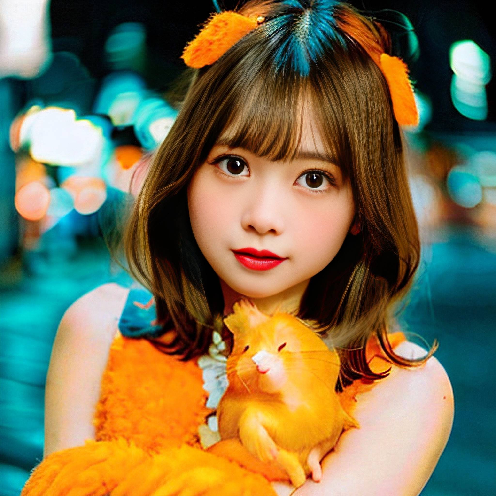 a woman holding a stuffed animal in her hands 