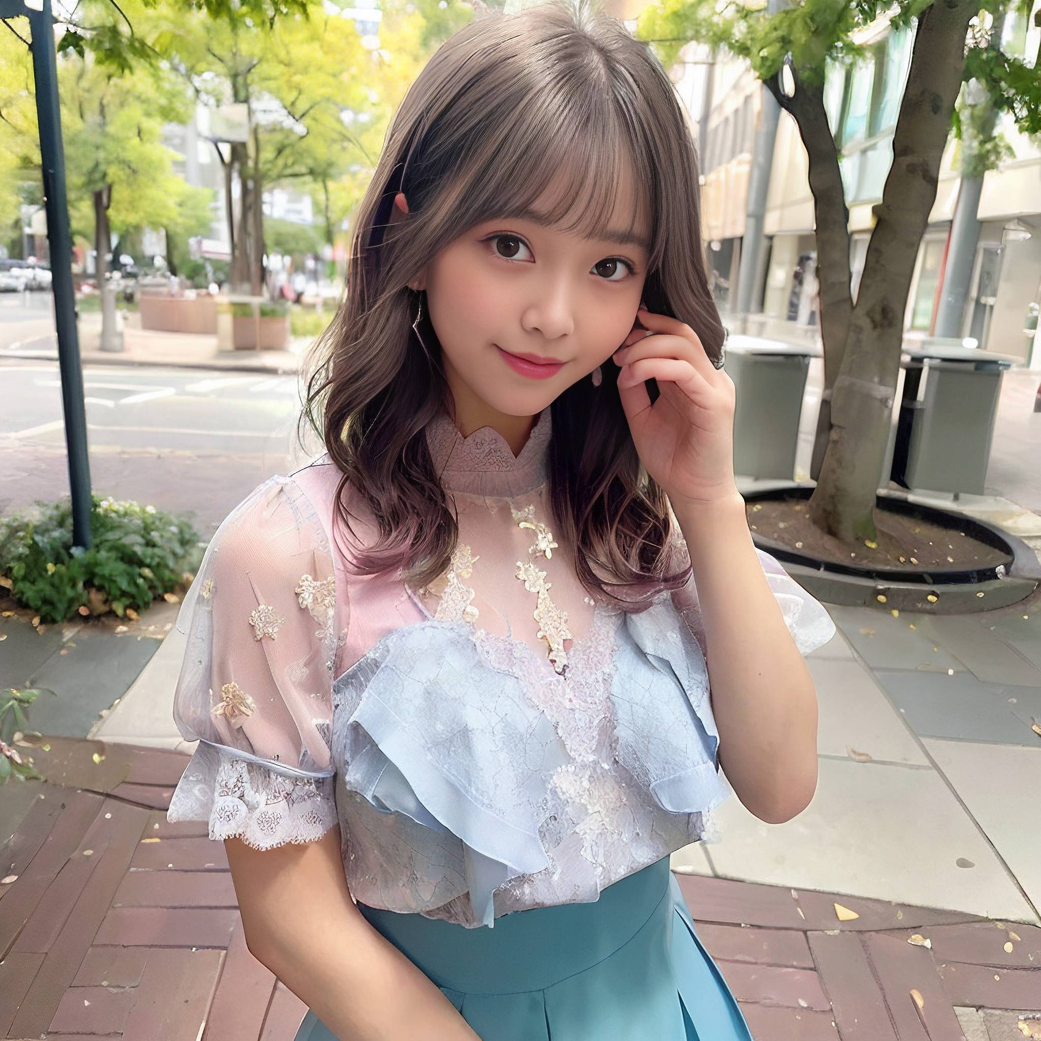 a young girl in a pink dress talking on a cell phone 