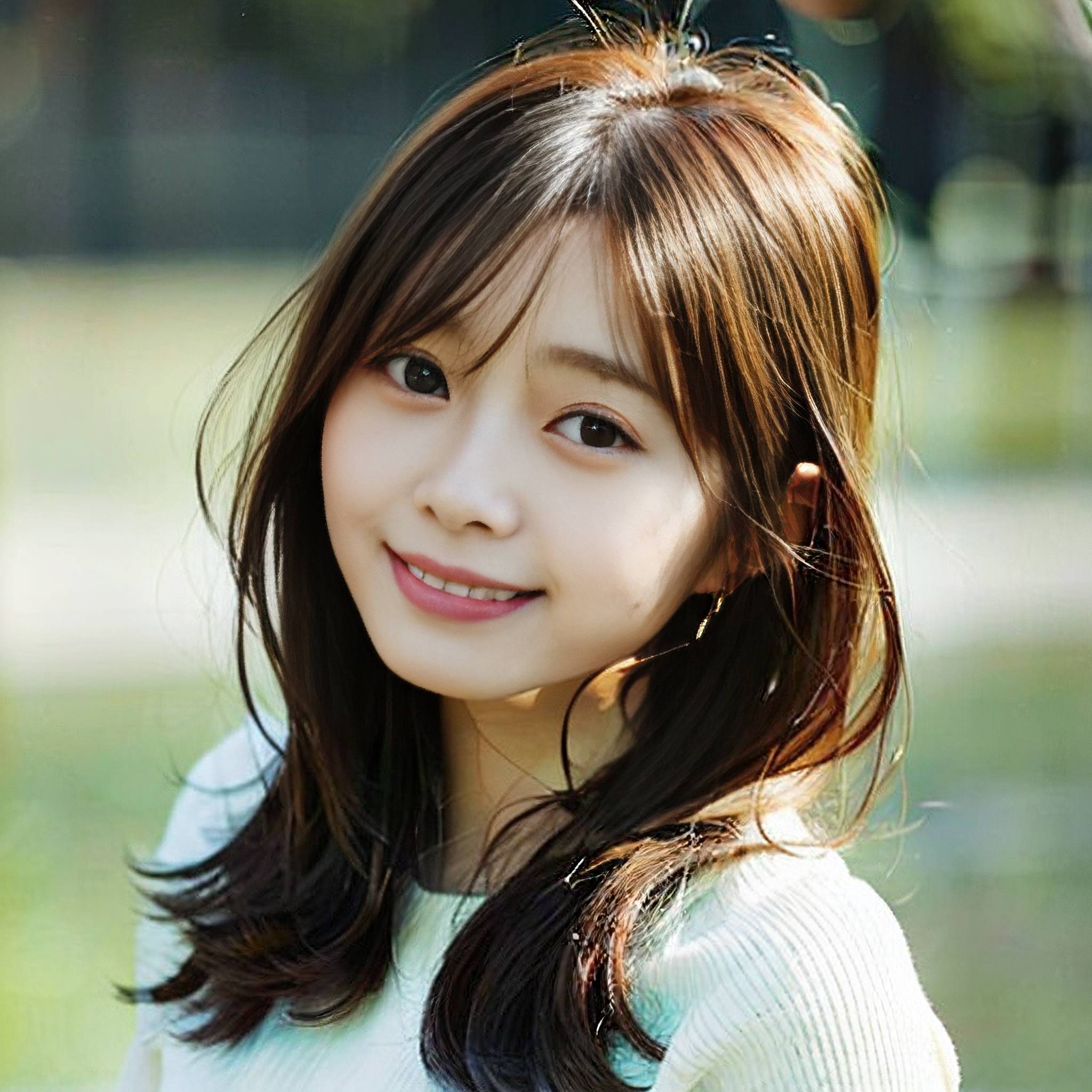 a young woman is smiling while holding a flower 