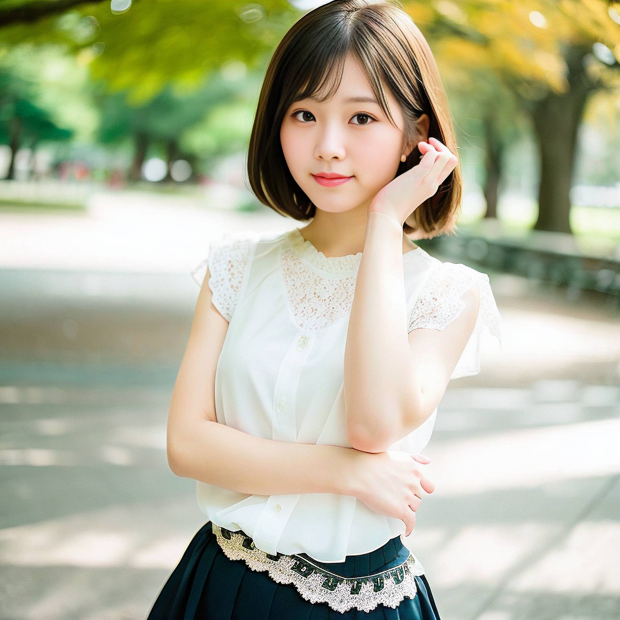 a young woman is talking on a cell phone 