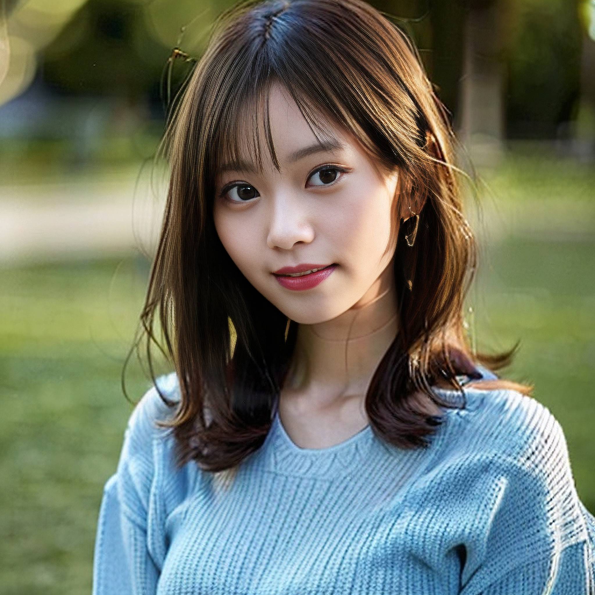 a young girl smiles as she poses for a picture 