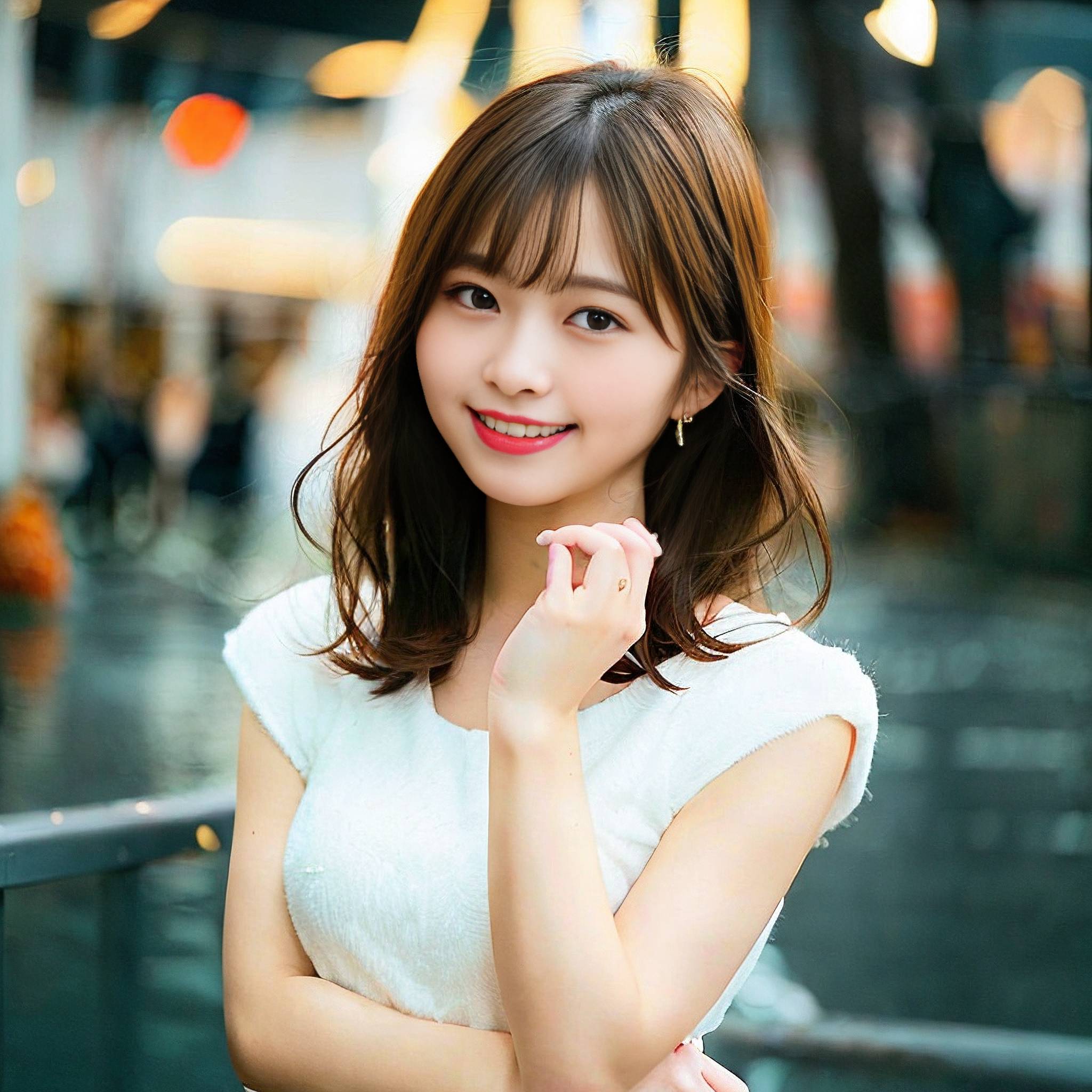 a beautiful young woman posing for a picture 