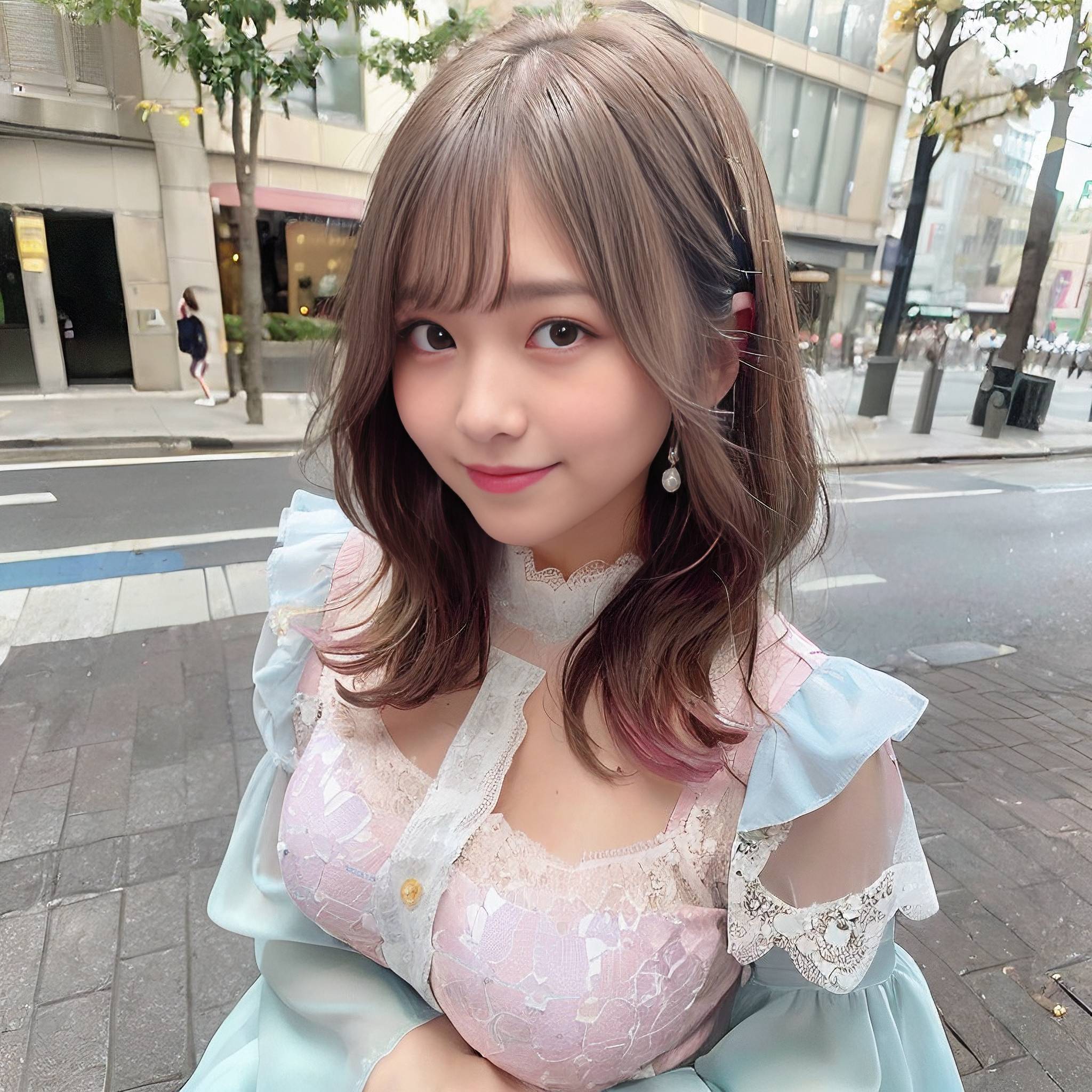 a young girl is posing for a picture 