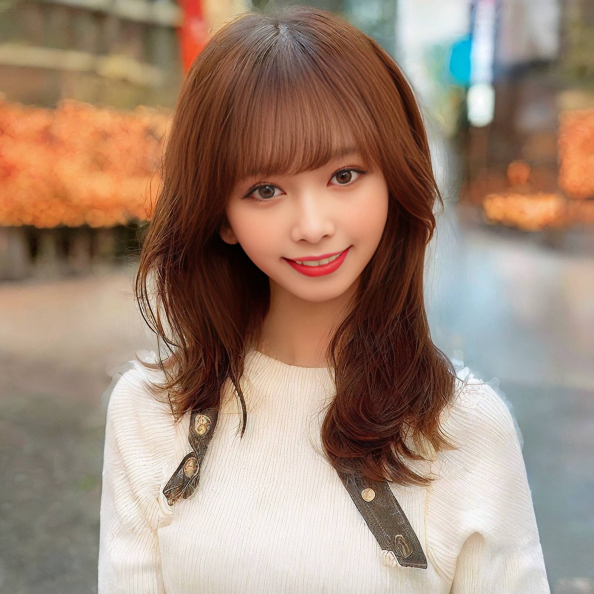 a woman in a white shirt and black pants posing for a picture 