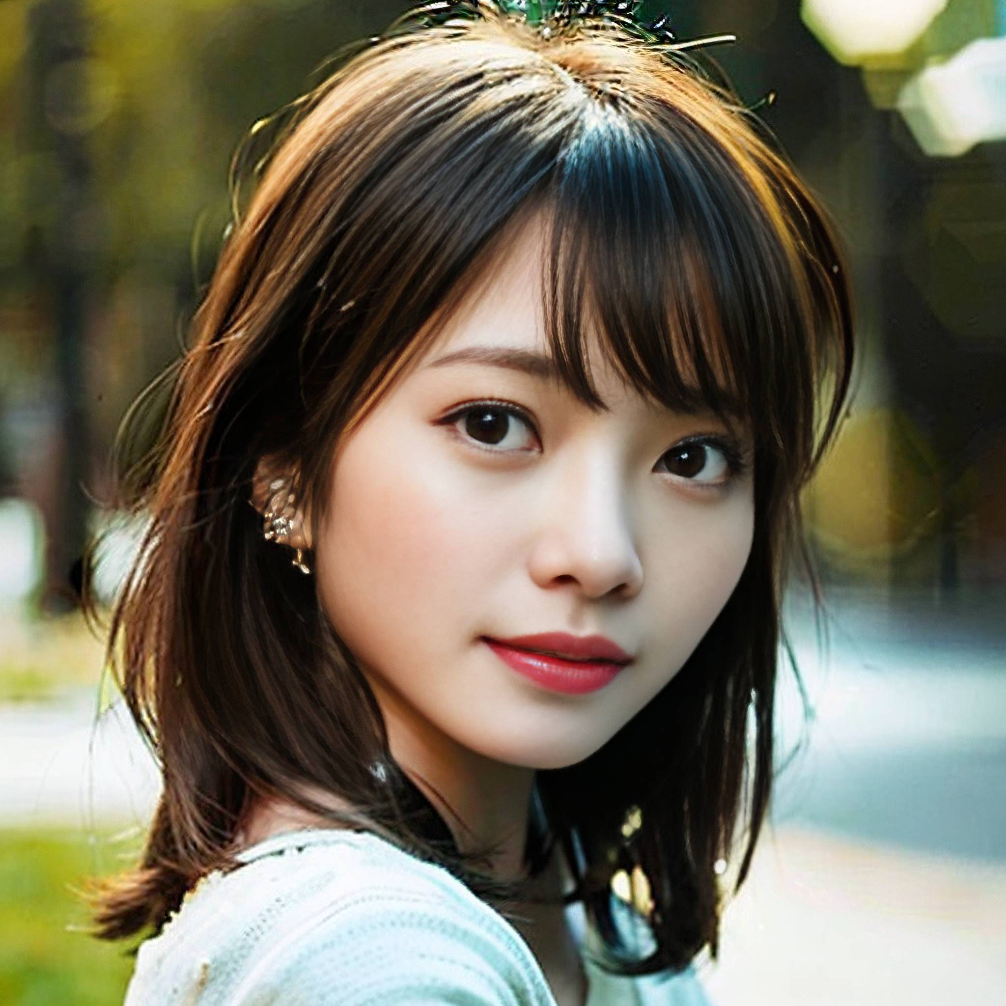 a young woman is posing for a picture 