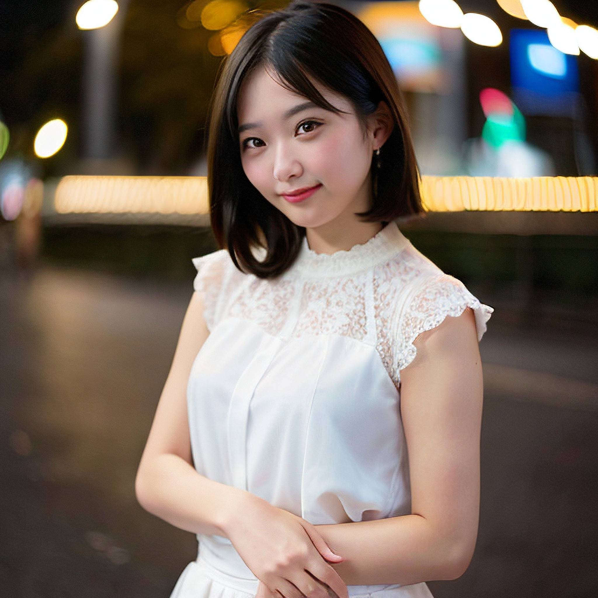 a young girl is posing for a picture 