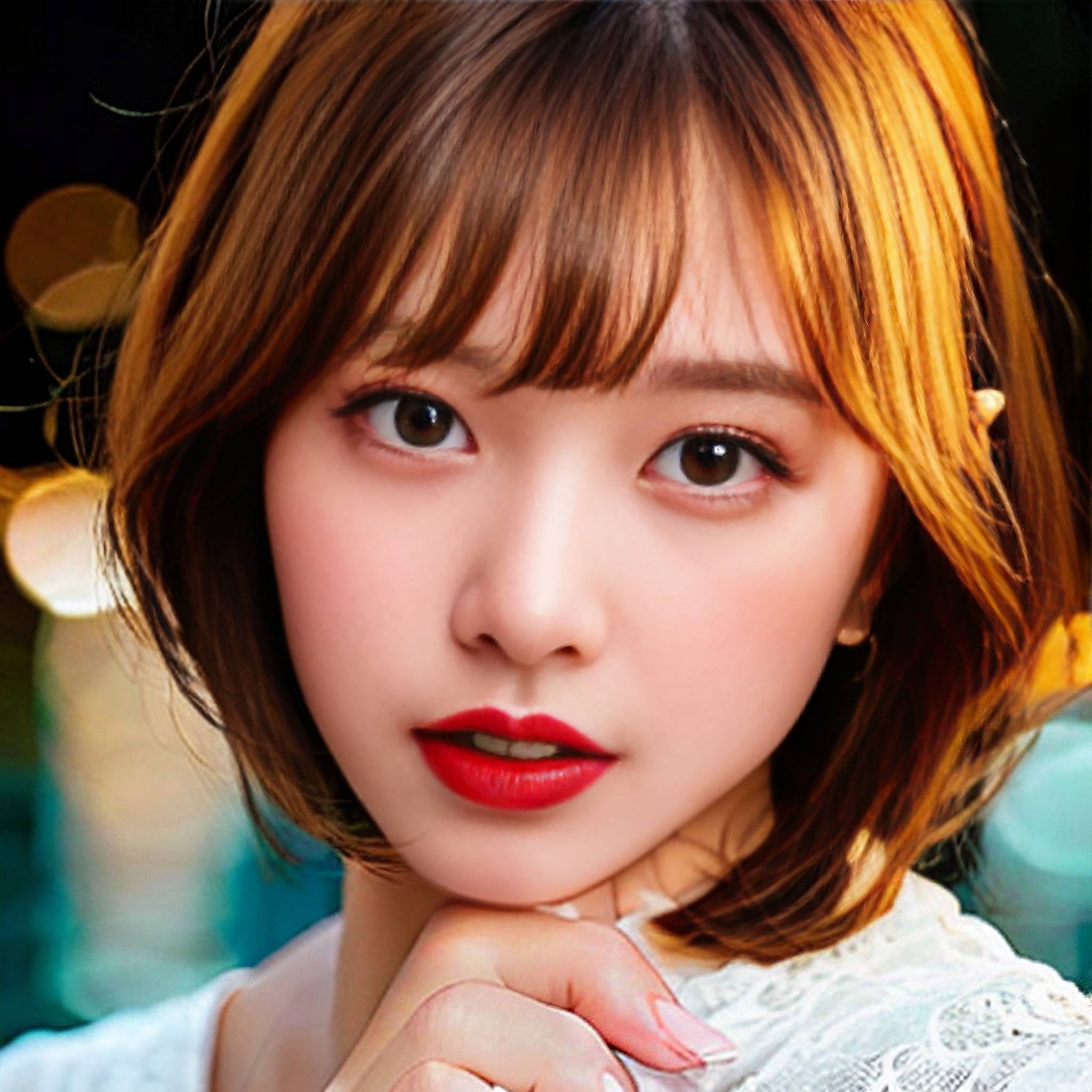 a woman with long blonde hair is smiling 