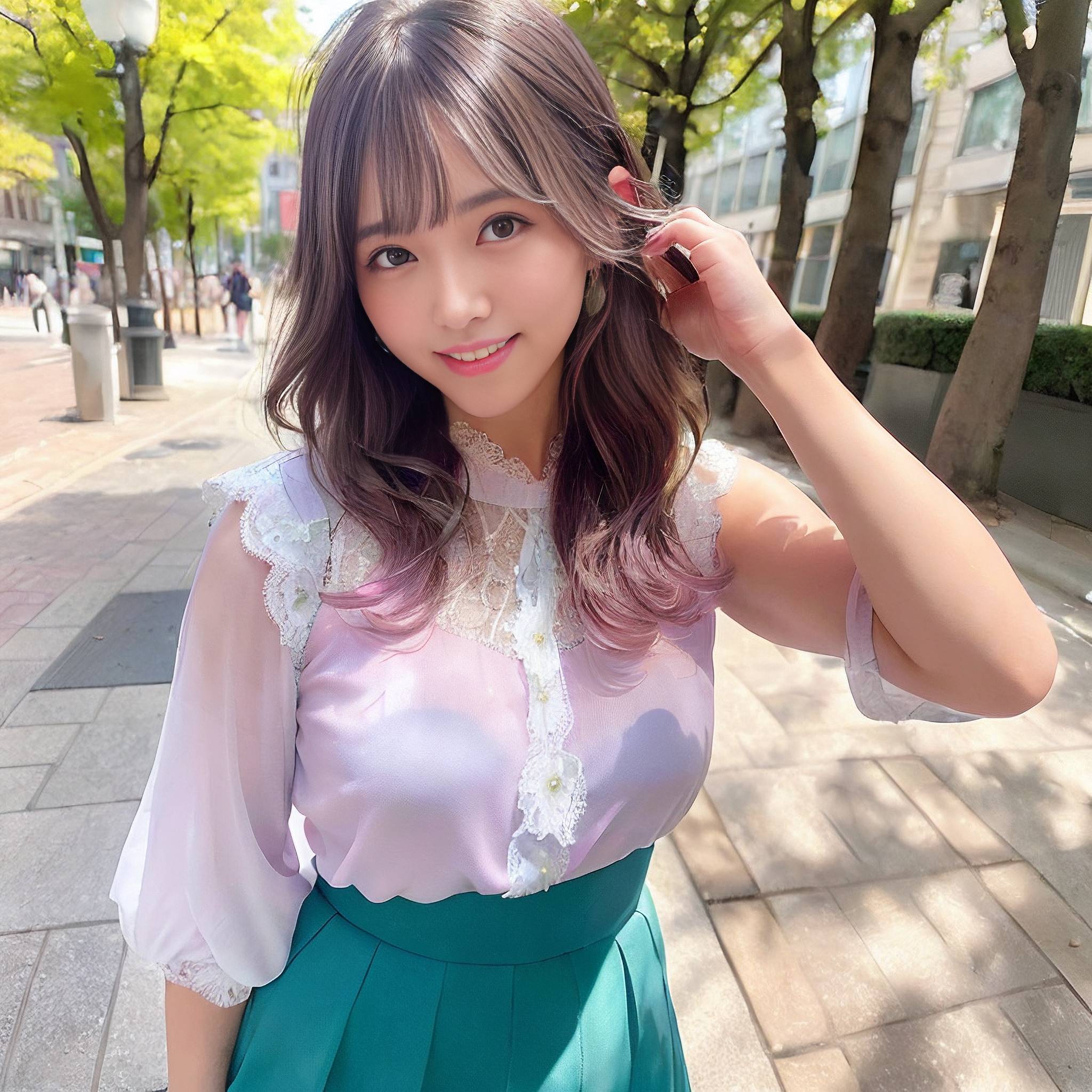 a young woman holding a cell phone to her ear 