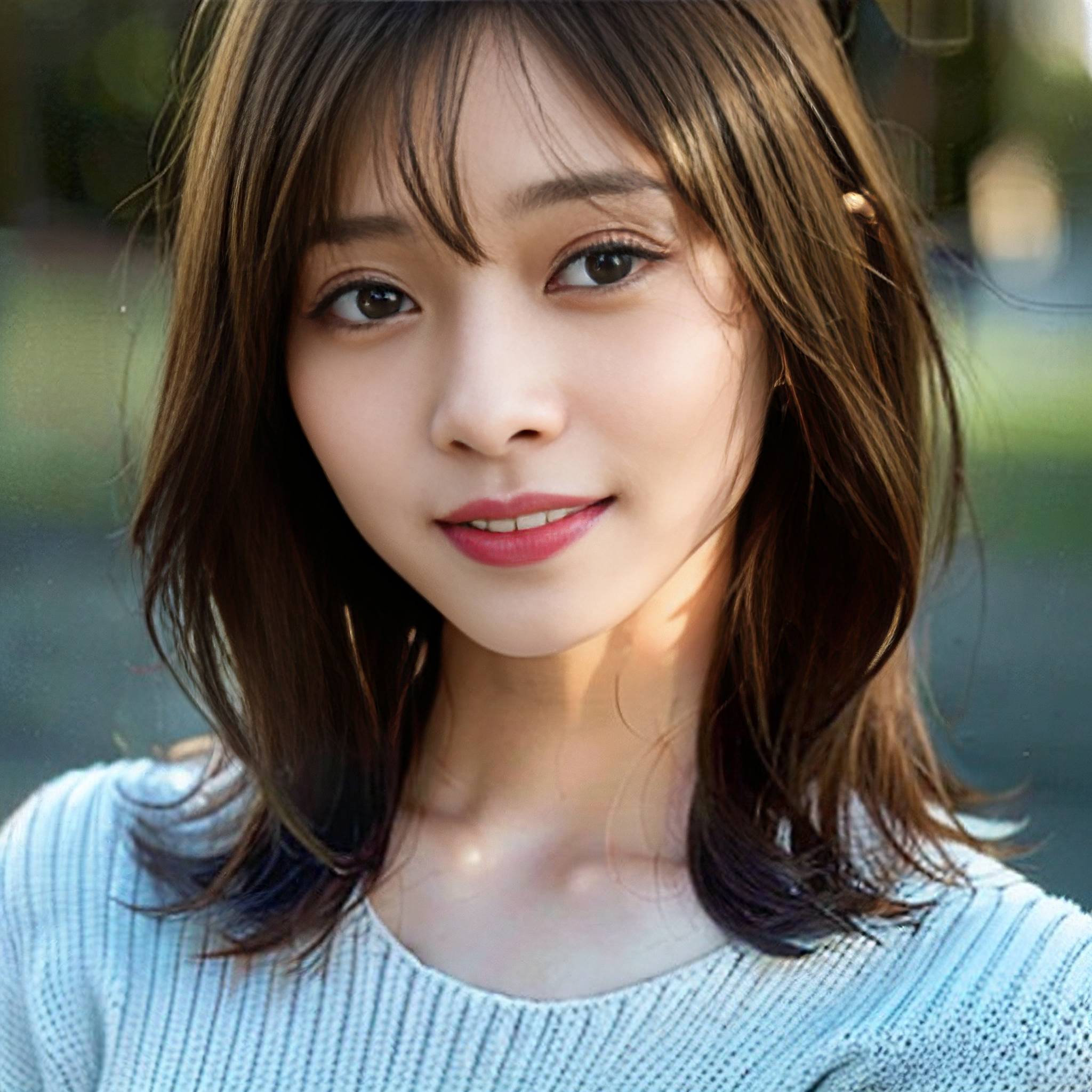 a young woman is smiling and posing for a picture 