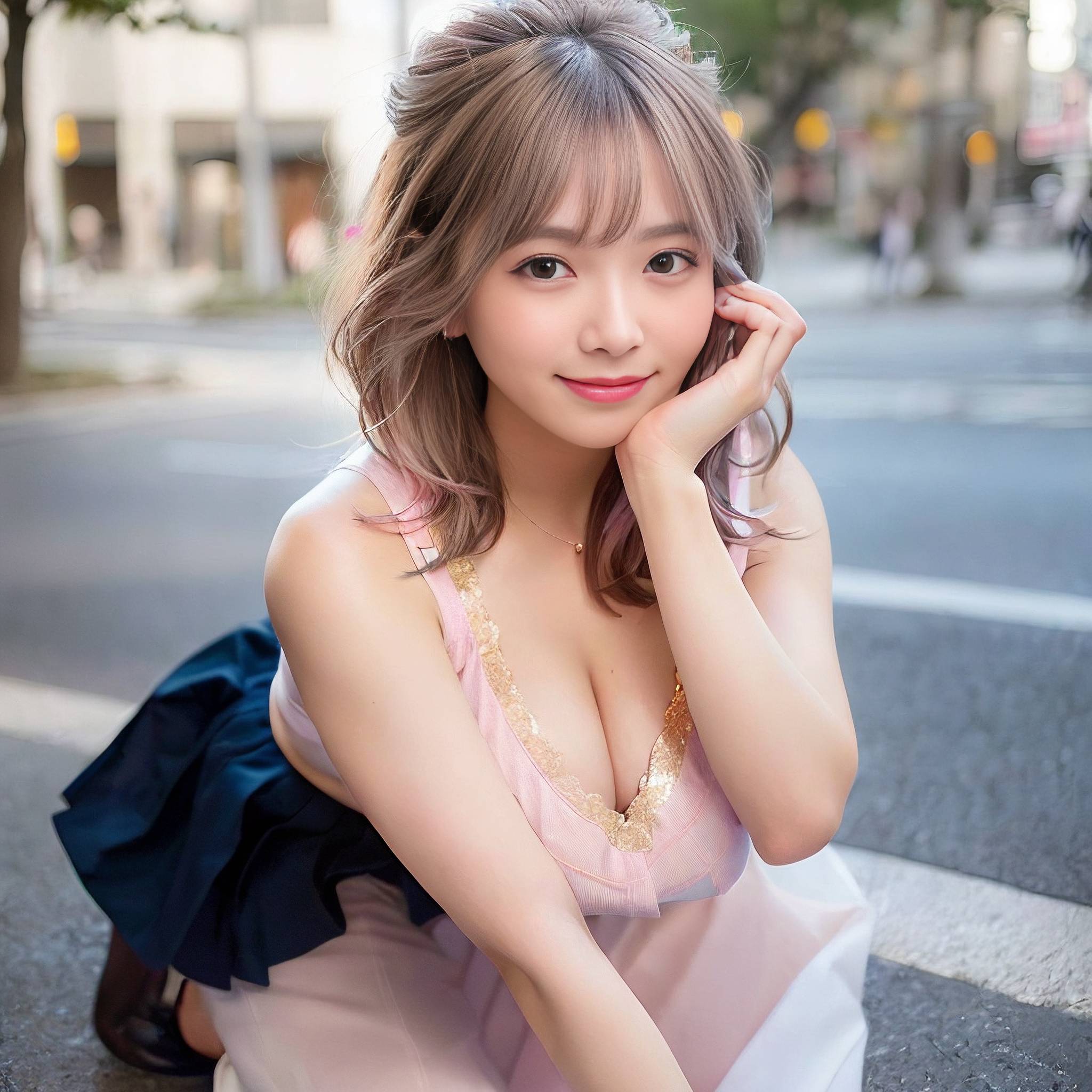 a young woman is talking on a cell phone 