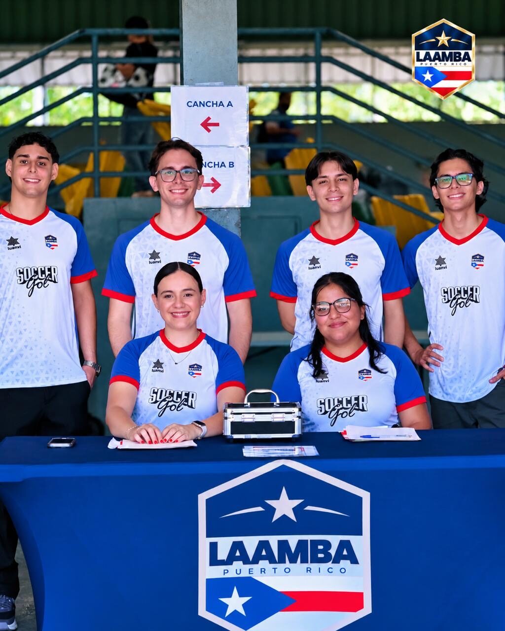 LAAMBA Puerto Rico staff at the Copa Xsporty registration table