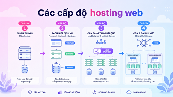 Các cấp độ của hosting web