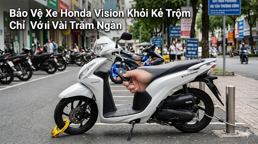 Bảo Vệ Xe Honda Vision Khỏi Kẻ Trộm Chỉ Với Vài Trăm Ngàn