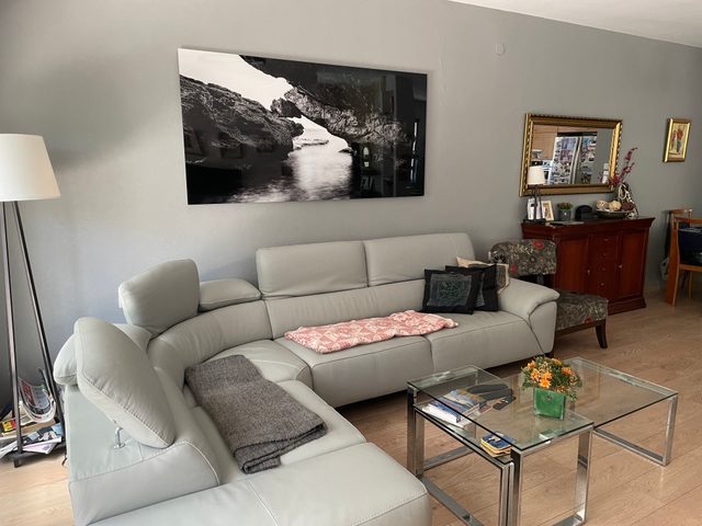 Over the sofa