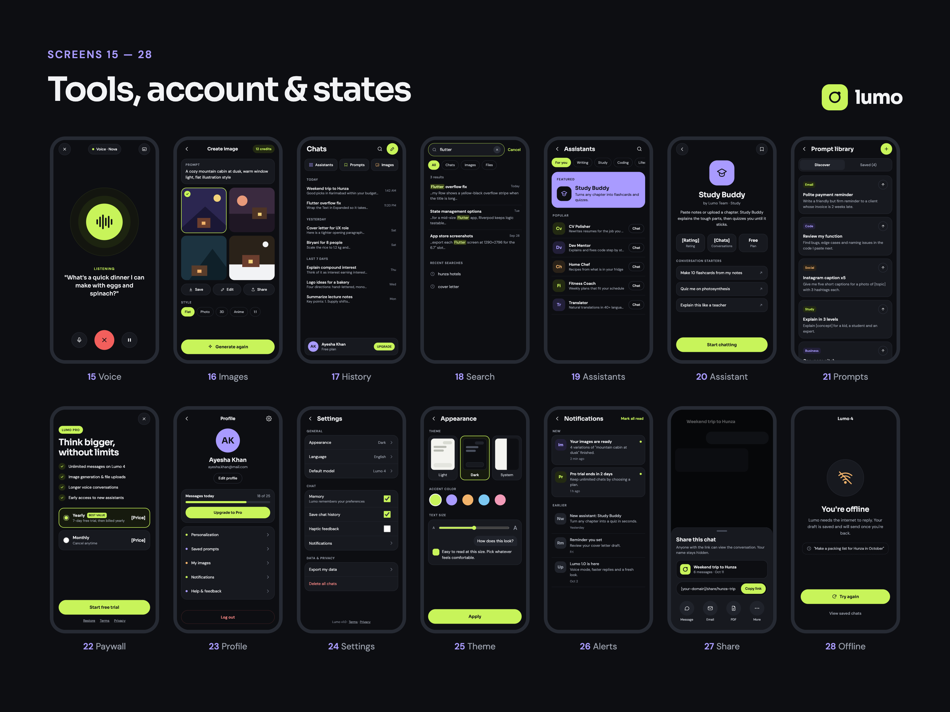 Lumo – AI Chat App UI Kit preview 2