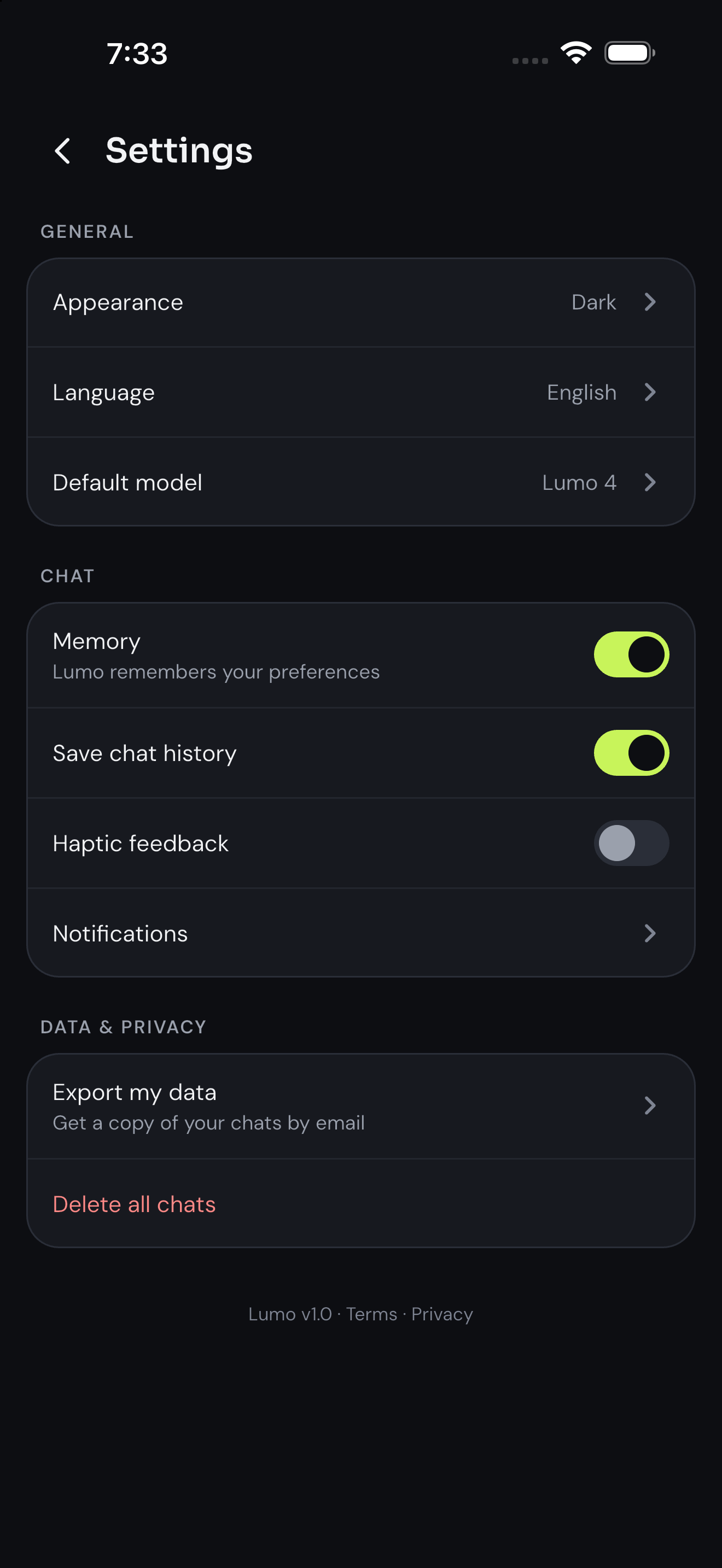 Lumo – AI Chat App UI Kit screen 10