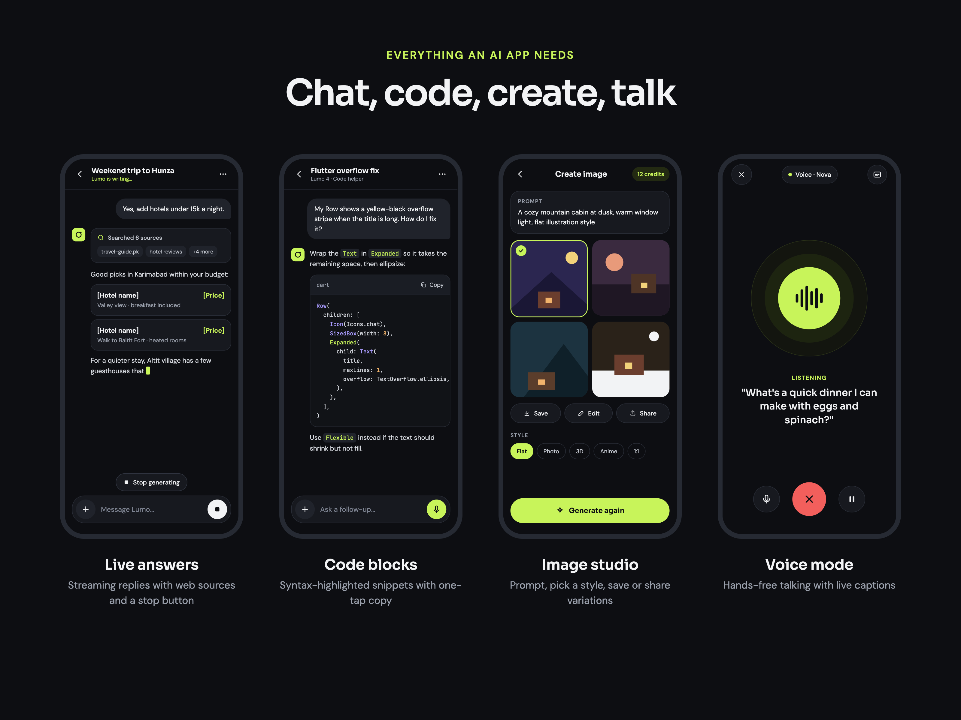 Lumo – AI Chat App UI Kit preview 3