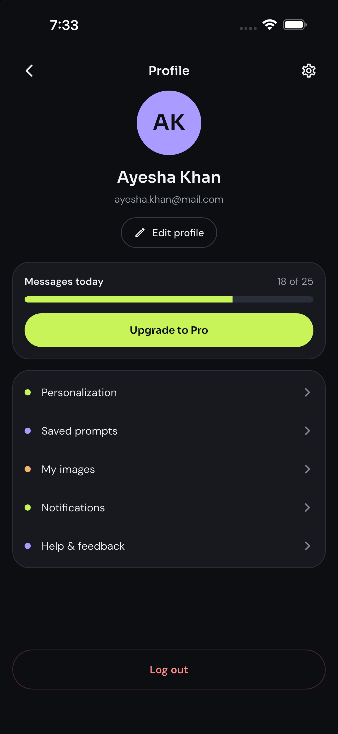 Lumo – AI Chat App UI Kit screen 9