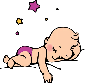 Bebé durmiendo color image