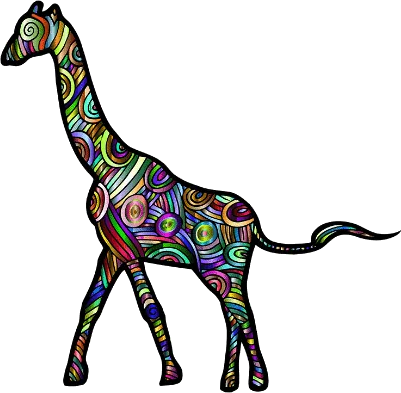 Girafa Colorida image