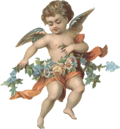 Ángel con flores image