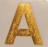 Letra “A” dorada image