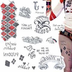 Harley Quinn temporary tattoo thumb 0