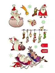 Set of Christmas stickers the arrival of Santa thumb 6