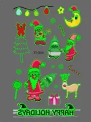Set of Christmas stickers the arrival of Santa thumb 2