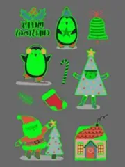 Set of Christmas stickers the arrival of Santa thumb 5