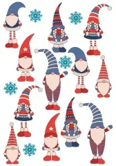 Mini Santas decal set