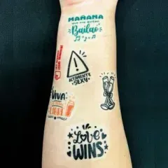 Set de 130 Tatuajes Fluorecentes surtidos para Bodas thumb 3