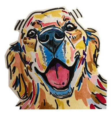 Golden Retriever Farbzeichnung image