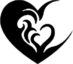 Corazón Tribal #2 – Tatuajes temporales tribales