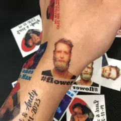 Temporary tattoo with your photo and text thumb 3