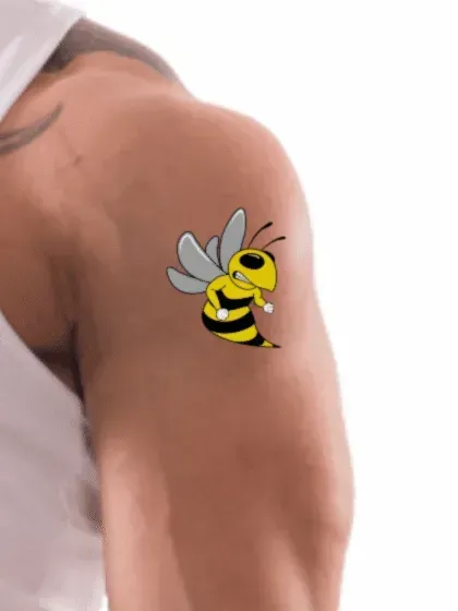Temporary Tattoo Bee Color image