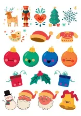 Christmas ornaments decal set