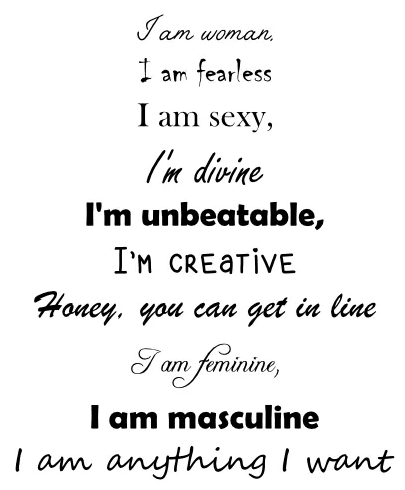 I am Woman Letra image
