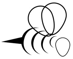 Minimalist Bee Temporary Tattoo thumb 1