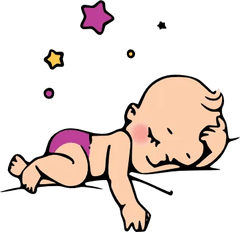 Bébé dormant couleur