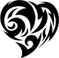 Corazón #1 – Tatuajes temporales tribales