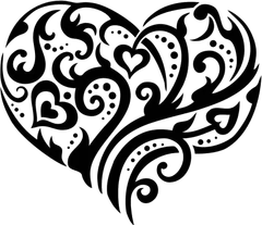 Corazón Tribal #4 – Tatuajes temporales tribales