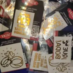 Set de 60 Tatuajes dorados surtidos para Bodas thumb 5