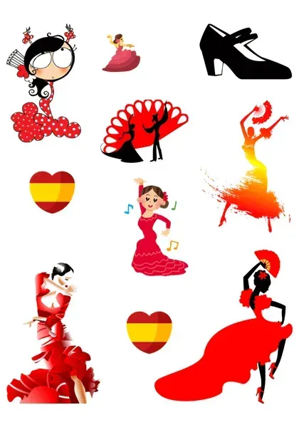 La danseuse de flamenco avec son flamenco image