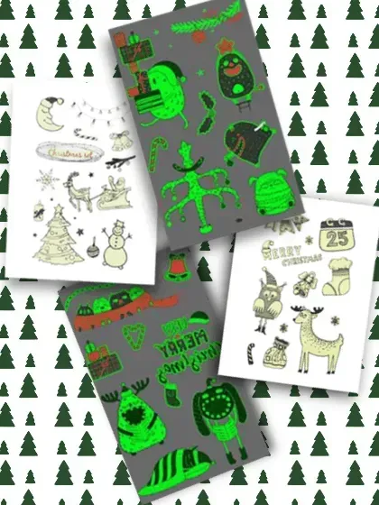 Christmas Monsters Sticker Set image