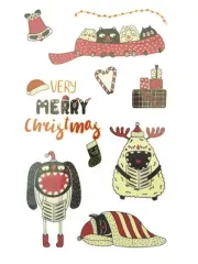 Christmas Monsters Sticker Set thumb 1