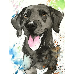 Aquarellhund