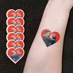 Tatuaje temporal con tu foto + Corazón thumb 2