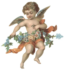 Angel with flowers thumb 1