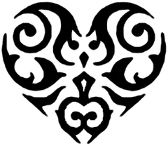 Corazón Tribal #1 – Tatuajes temporales tribales